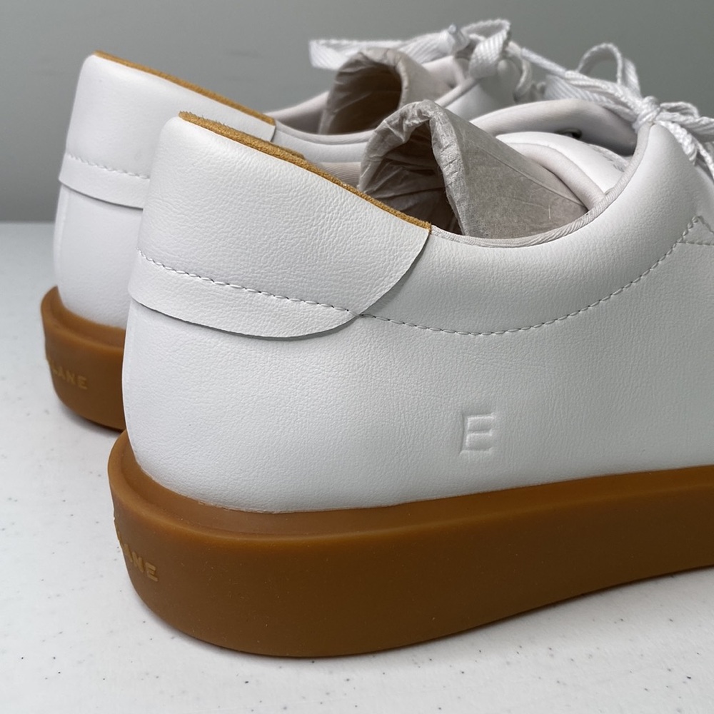 Everlane The ReLeather Tennis Shoe Gum Sole Lace Up Sneakers Leather Retro - Picture 13 of 14
